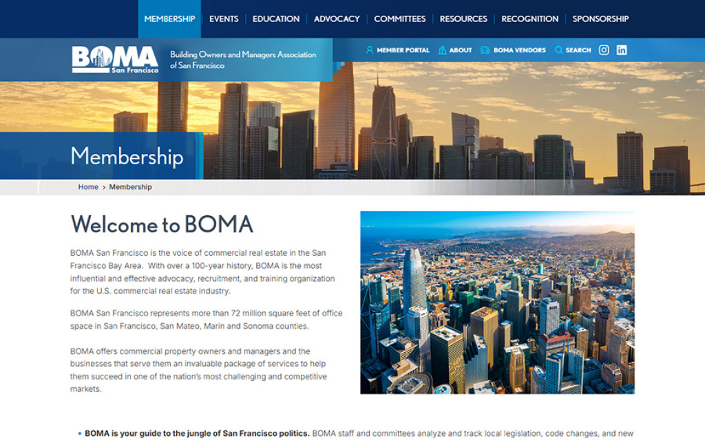 BOMA San Francisco Membership page