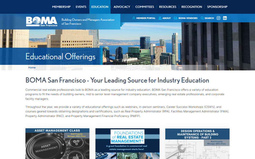 BOMA San Francisco - Educational Offerings
