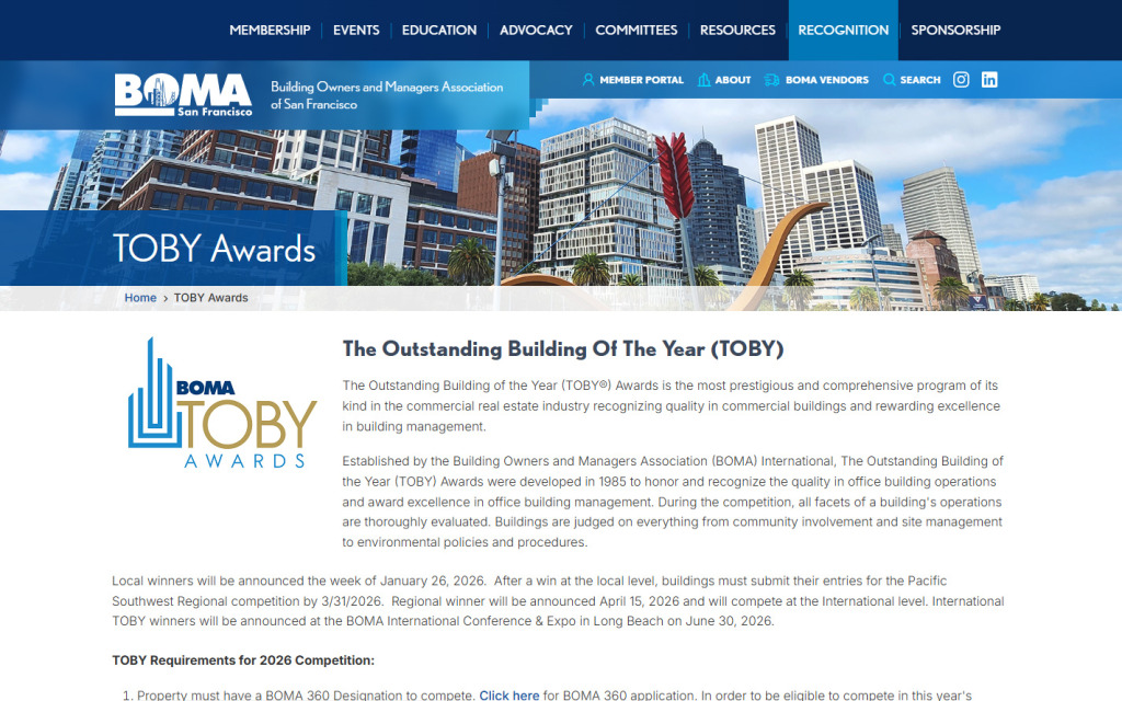 BOMA San Francisco - TOBY Awards